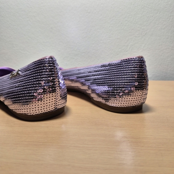 Coach Pink Purple Shimmer Sequin Balletcore Flats US 9.5 - Picture 4 of 5